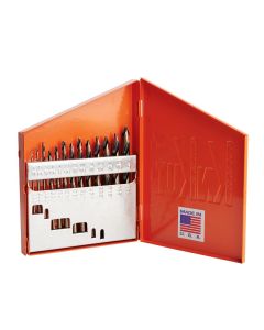 KNK13KK10 image(1) - KnKut KnKut 13 Piece Mechanics Length Step Point Drill Bit Set 1/16"-1/4" by 64ths