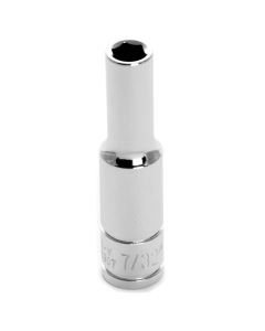 WLMW36307 image(0) - Wilmar Corp. / Performance Tool 1/4'' Dr 6pt Deep Socket 7/32"