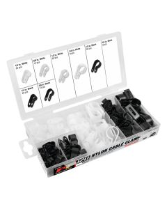 WLMW5260 image(0) - Wilmar Corp. / Performance Tool 120 pc. Nylon Cable Clamp Assortment