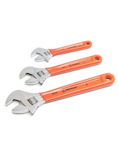 KDTAC26810CV image(1) - Gearwrench 3 Piece Adjustable Cushion Grip Wrench Set 6", 8" & 10"