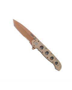 CRKM16-14D image(0) - CRKT (Columbia River Knife) M16-14 Desert Tanto Copper with Triple Point Folding Pocket Knife: Everyday Carry, Copper Serrated Edge Blade, Tanto, Automated Liner Safety, Desert Aluminum Handle, 4-Position Pocket Clip