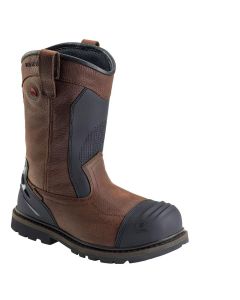 FSIA7896-9.5M image(0) - Avenger Work Boots Hammer Wellington Series - Men's Boots - Carbon Nano-Fiber Toe - IC|EH|SR|PR|MT - Brown/Black - Size: 9.5M