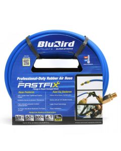 BLBBB3850-FX image(0) - BluBird BluBird Rubber Air Hose Fastfix Edition 3/8" x 50'