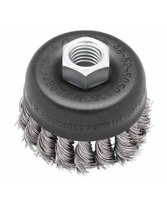 MLW48-52-5050 image(1) - 3" WIRE CUP BRUSH, 12,000 RPM, STAINLESS STEEL