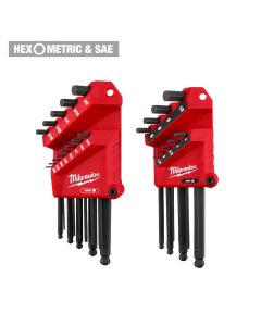 MLW48-22-2187 image(0) - Milwaukee Tool 22-Key Ball End L-Style Hex Key Set - SAE/Metric