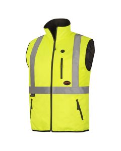 SRWV1210260U-XL image(0) - Pioneer Heated Safety Vest - Hi-Vis Yellow/Green - Size XL