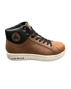 Airwalk AIRWALK - SD10 DEUCE MID Series - Men's Mid Top Shoe - SD10|CT|SR - Brown/Black/Gray - Size: 14W