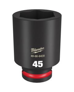 MLW49-66-6420 image(0) - Milwaukee Tool SHOCKWAVE Impact Duty  3/4"Drive 45MM Deep 6 Point Socket