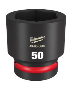 MLW49-66-6607 image(0) - Milwaukee Tool SHOCKWAVE Impact Duty 1"Drive 50MM Standard 6 Point Socket