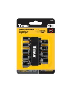 TIT16298 image(1) - Titan 9 pc. SAE Magnetic Nut Setter