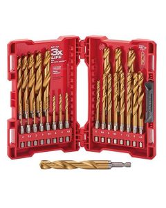 MLW48-89-4861 image(1) - 25-Piece Metric Titanium SHOCKWAVE Red Helix Drill Bit Kit