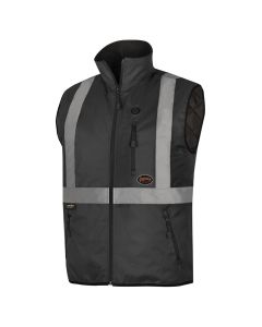 SRWV1210270U-M image(0) - Pioneer Pioneer - Heated Safety Vest - Hi-Vis Black - Size Medium