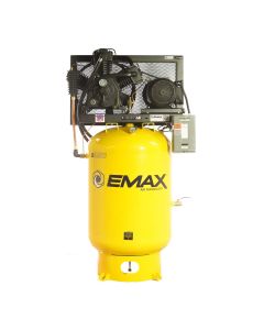 EMAX Industrial Plus 10 HP 1 PH 120 GALLON VERTICAL WITH AIR SILENCER-With 3CYL Pressure Lube Pump