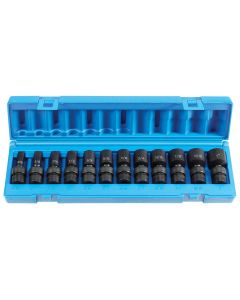 GRE1212USD image(0) - Grey Pneumatic 3/8" Dr. 12 Pc. Semi Deep SAE Universal Set