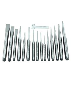 K Tool International PUNCH & CHISEL SET 15 PC. IN PLASTIC TRAY