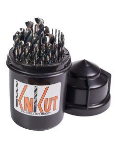 KNK29KK38DB image(0) - KnKut KnKut 29 Piece Drill Buddy Jobber Length Drill Bit Set with 3/8" Reduced Shank
