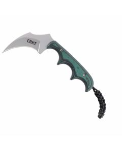 CRK2389 image(0) - CRKT (Columbia River Knife) Minimalist Keramin Fixed Blade Knife:Folts Razor Edge Karambit Knife with Bead Blast Blade, Resin Infused Fiber Handle, and Sheath