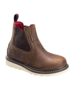 Avenger Work Boots - Wedge Romeo Series - Men's Boots - Soft Toe - EH|SR|PR - Brown/Black -Size: 6'5M