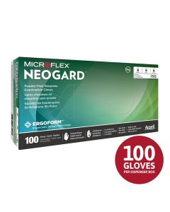 Microflex NEOGARD C52 Glove Green Size Med Box 100 units