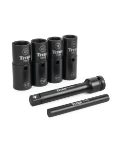 TIT21126 image(0) - Titan 6 pc. 1/2 in. Drive Half-Size Flip Socket Set