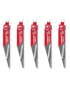 MLW48-00-5541 image(0) - 6" 6 TPI THE WRECKER with Carbide Teeth SAWZALL&reg; Blade 5PK