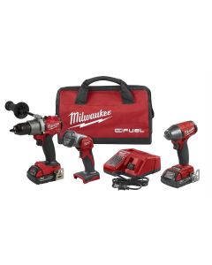 MLW2991-23 image(0) - M18 FUEL 3PC AUTO DRILL, IMP WRENCH & LIGHT KIT