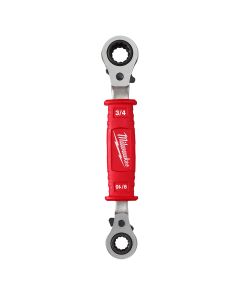 MLW48-22-9212 image(0) - Milwaukee Tool Lineman�s 4in1 Insulated Ratcheting Box Wrench