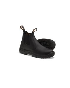 BLU491-070 image(0) - Soft Toe Elastic Side Slip-on Boot, Water Resistant, Kick Guard, Black, AU size 7, US size 8