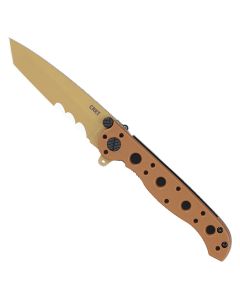 CRKM16-10DZ image(0) - CRKT (Columbia River Knife) M16&reg;-10DZ Desert Tan w/Veff Serrations Everyday Carry Folding Knife: Tanto with D2 Steel Blade, Glass-Reinforced Nylon Handle, Liner Lock