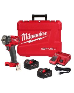 MLW2855-22R image(0) - Milwaukee Tool M18 FUEL 1/2 " Compact Impact Wrench w/ Friction Ring Kit