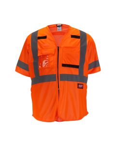 MLW48-73-5145 image(0) - Milwaukee Tool Class 3 High Visibility Orange Safety Vest - S/M