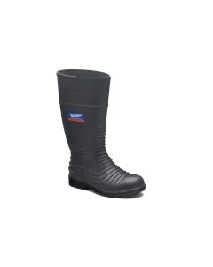 Steel Toe Gumboots-Waterproof, Metarsal Guard, Puncture Resistant Midsole, Grey, AU size 9, US size 10