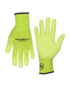 LEGGC290L image(0) - Legacy Manufacturing Flexzilla&reg; Bamboo Crinkle Latex Dip Gloves, ZillaGreen&trade;, For Women, L