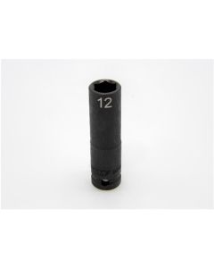 VIM Tools 12 mm X 3/8 Inch Drive CR-MO Impact Socket - Deep