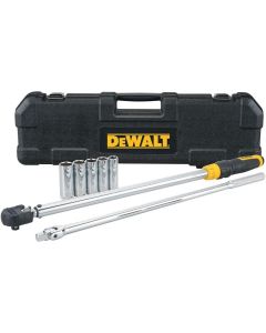 DWTDWMT17107 image(0) - DeWalt  1/2 in. Drive Torque Wrench Tire Change Kit (7 pc.)