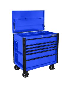 Extreme Tools 41 in. 6-Drawer Tool Cart w/Bumpers, Blue w/Black-