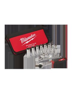 MLW48-22-9000 image(1) - Milwaukee Tool 12-Piece 3/8 in. Drive SAE Socket Set