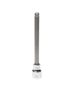 MAY16708 image(0) - Mayhew Mayhew 3/8-Inch SAE Ball Hex Long Insert Socket Bit, 1/2-Inch Drive