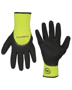 LEGGC180L image(0) - Legacy Manufacturing Flexzilla&reg; 3/4 Nitrile Dip Winter Gloves, Black/ZillaGreen&trade;, L