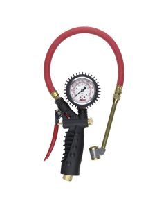 MILS-578A image(0) - Milton Industries Analog Inflator Gauge with Large Bore Dual Head Chuck