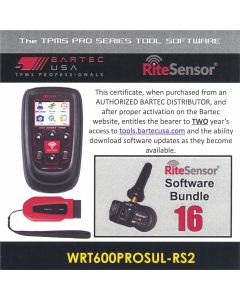 BATWRT600PROSULRS2E image(0) - Bartec USA 2 Year Software License for the Tech600PRO w/ 16 RITE-SENSORS