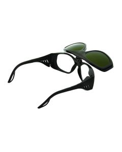 Sellstrom Sellstrom - Safety Glasses - X35 Series - Clear Lens -Black Frame - Hard Coated - With Shade 5 IR Flip Lens