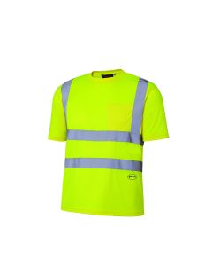 Pioneer - Birdseye Safety T-Shirt - Hi-Viz Yellow/Green - Size Medium