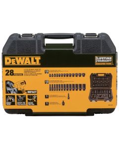 DWTDWMT19244 image(0) - DeWalt DEWALT 28PC SAE 1/2"DR IM SOCKET COMBO SET