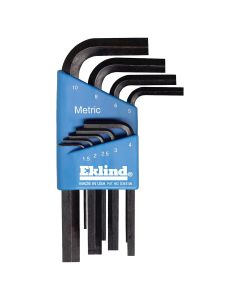 EKL10509 image(1) - Eklind Tool Company HEX KEY SET 9 PC METRIC SHORT 1.5-10MM