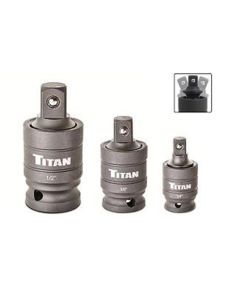 TIT16151 image(0) - TITAN 3 Pc. Pin-Free Locking Impact U-Joint Set