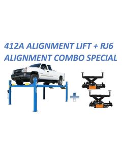 ATEATTD-412A-COMBO-FPD image(0) - Atlas Automotive Equipment Atlas Equipment 412A Alignment Lift + RJ6 Rolling Jacks Combo