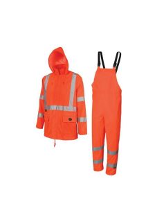 SRWV1080350U-XL image(0) - Pioneer Pioneer - 150D Oxford Poly/PVC Waterproof Rainsuit - Hi-Vis Orange - Size XL