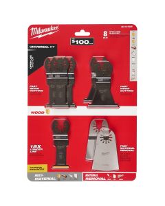 Milwaukee Tool Milwaukee UNIVERSAL FIT OPEN-LOK OSCILLATING MULTI-TOOL 8PC MULTI-TOOL BLADE GP SET