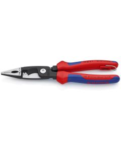 KNP13828TBKA image(0) - KNIPEX ELECTRICAL INSTALLATION PLIERS 6-IN-1 TOOL